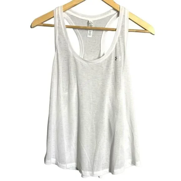Under Armour Tops Under Armour White Threadborne Train Tank
